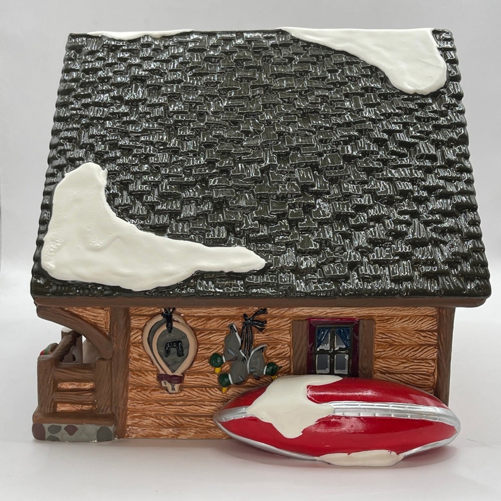 Dept 56 Snow Village Hunting Lodge 5445-3 Vintage 1993 Ceramic Lighted House - Picture 9 of 9